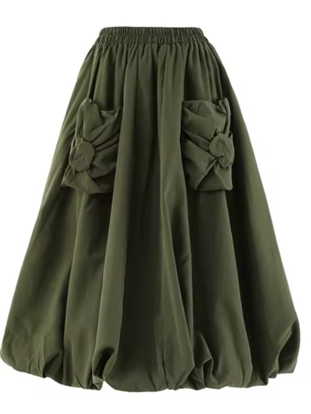 Adorable Green pocket bubble skirt